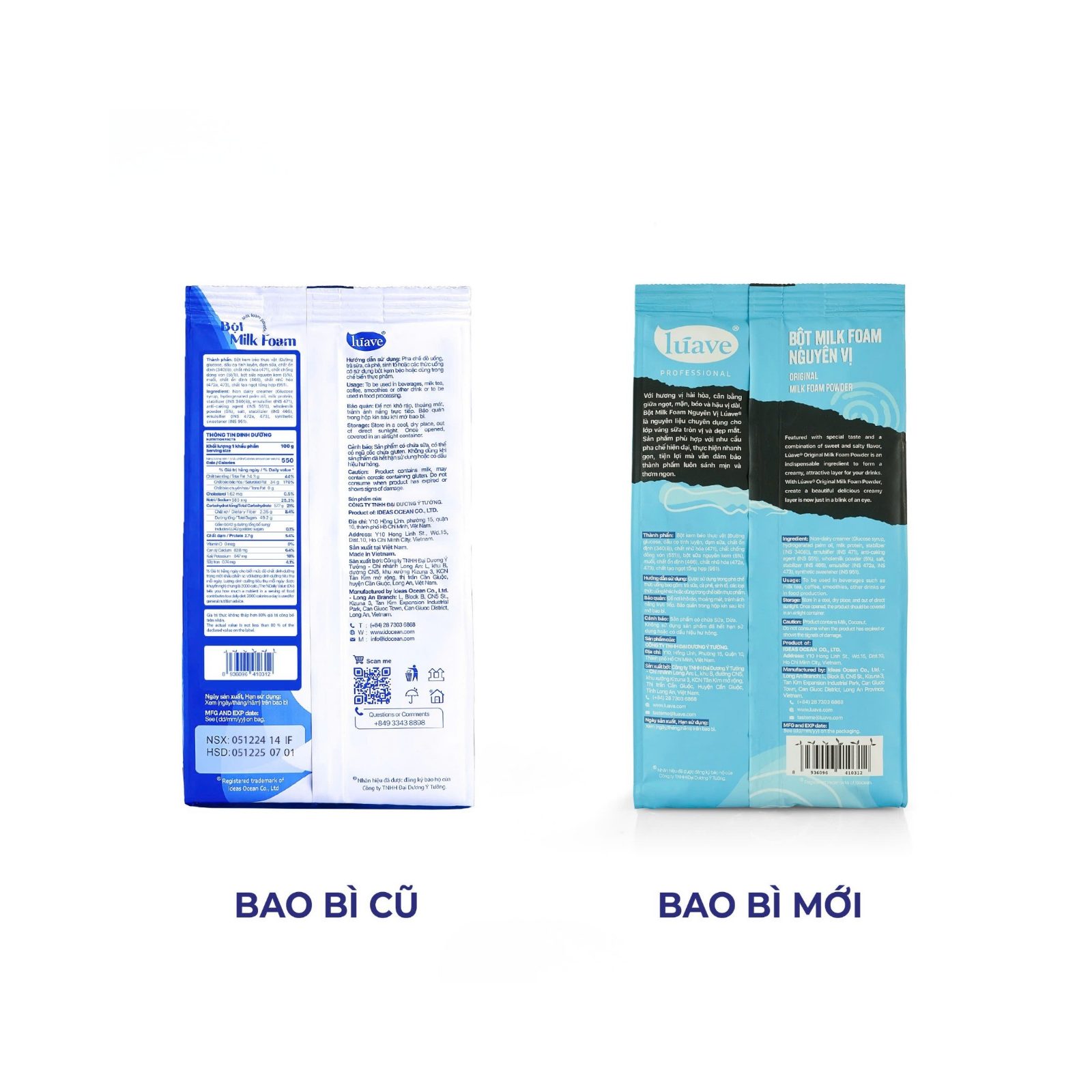 Bột kem sữa Luave - Milk foam nguyên vị 500g - Ảnh 4