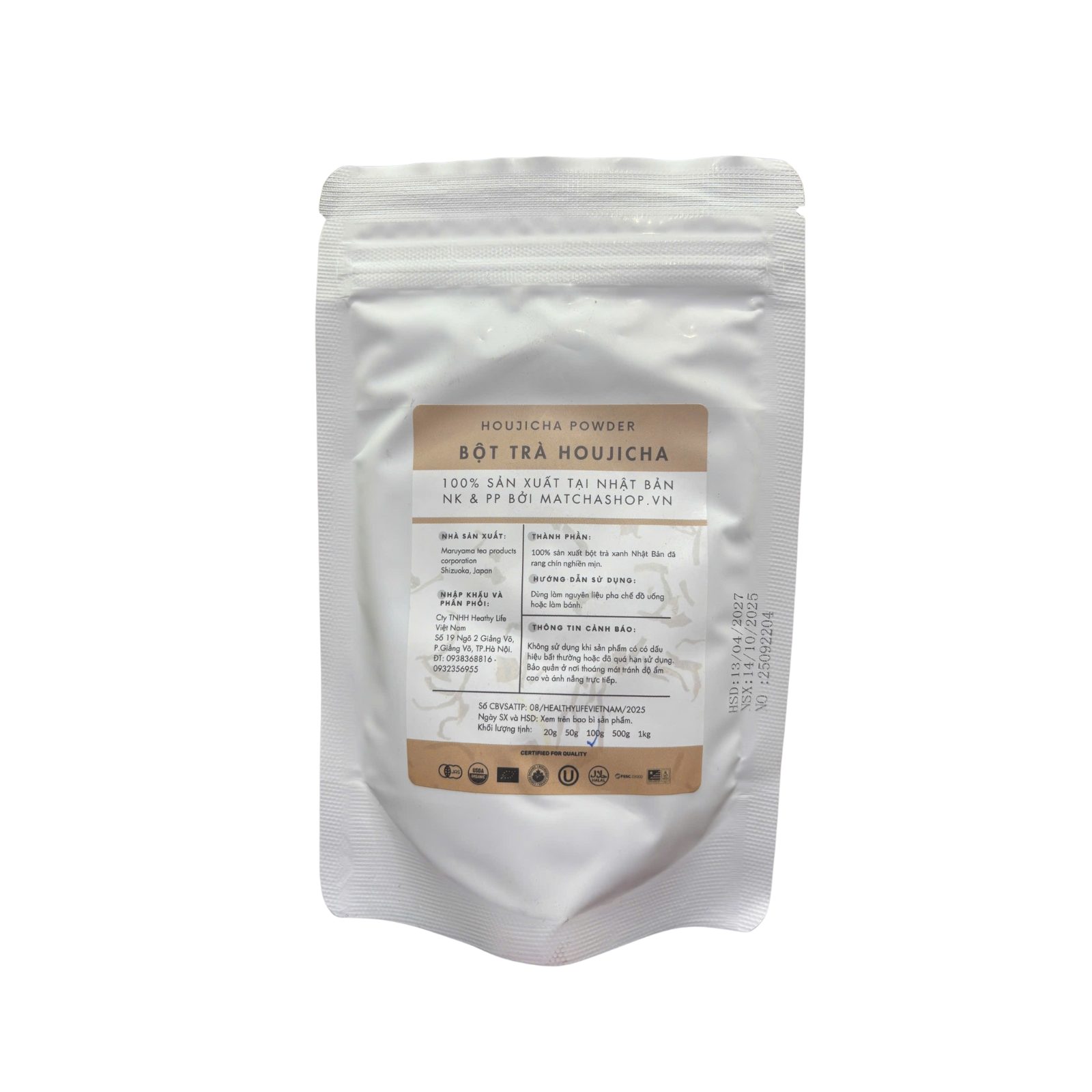 Bột trà Houjicha powder 500g