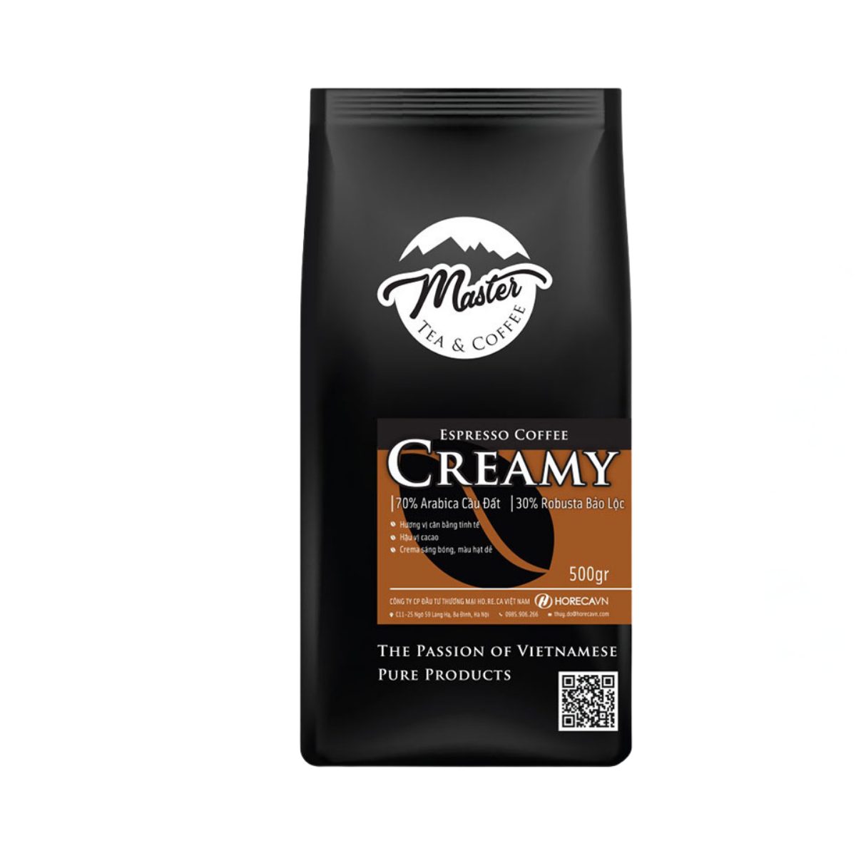 Cà Phê Hạt Pha Máy Master CREAMY 500g (Master Nâu)