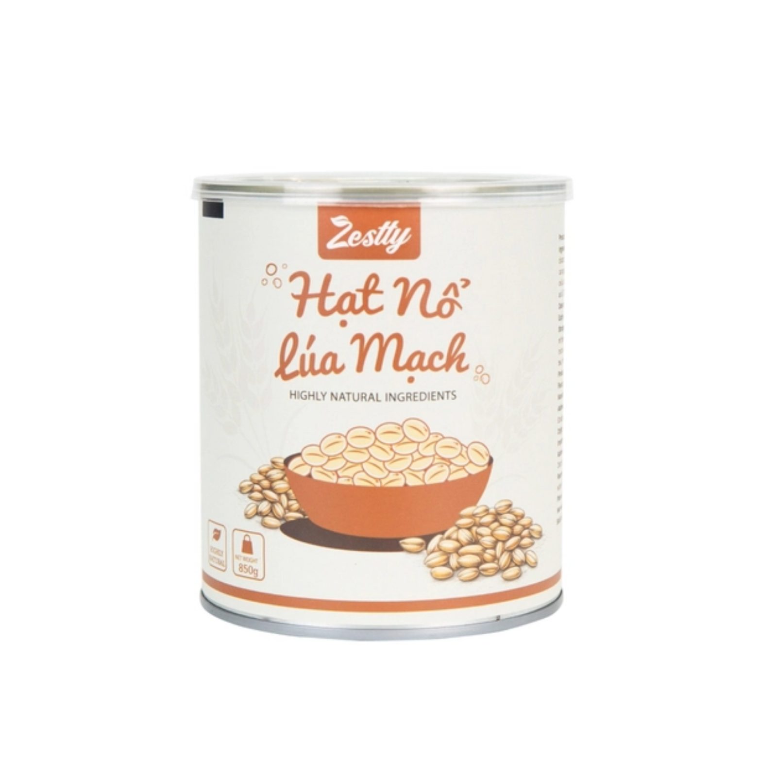 Hạt nổ lúa mạch zestty, lon 850g