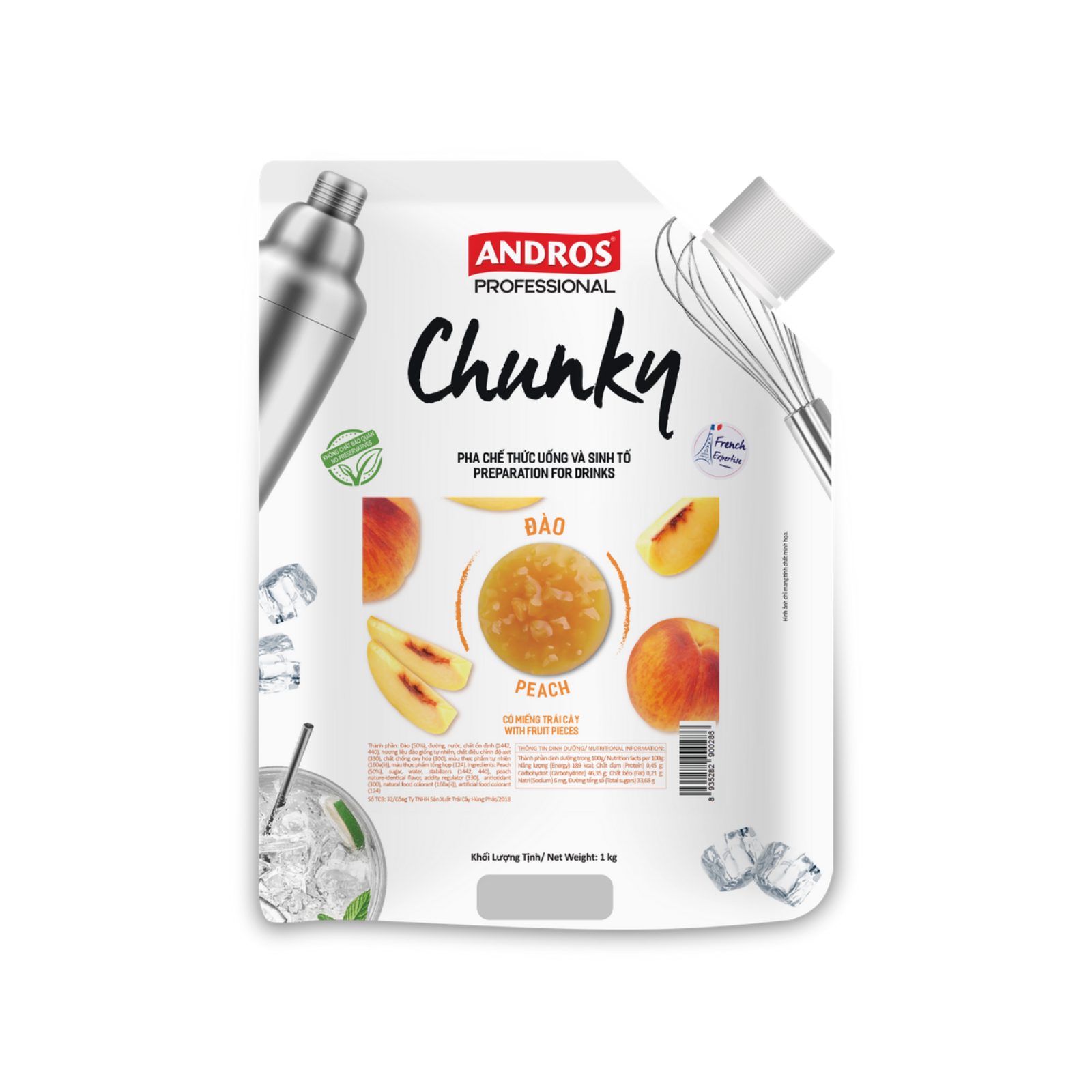 Mứt Chunky đào gói 1kg