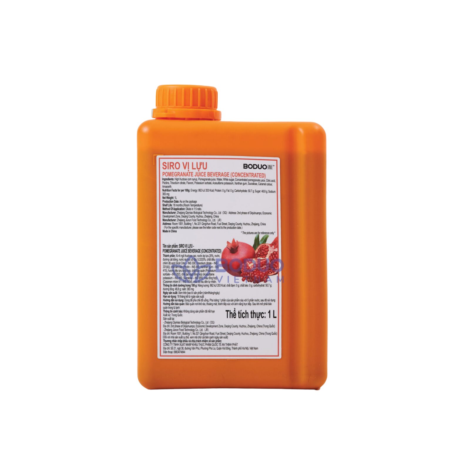 Siro Boduo Lựu Đỏ 1L - Ảnh 2