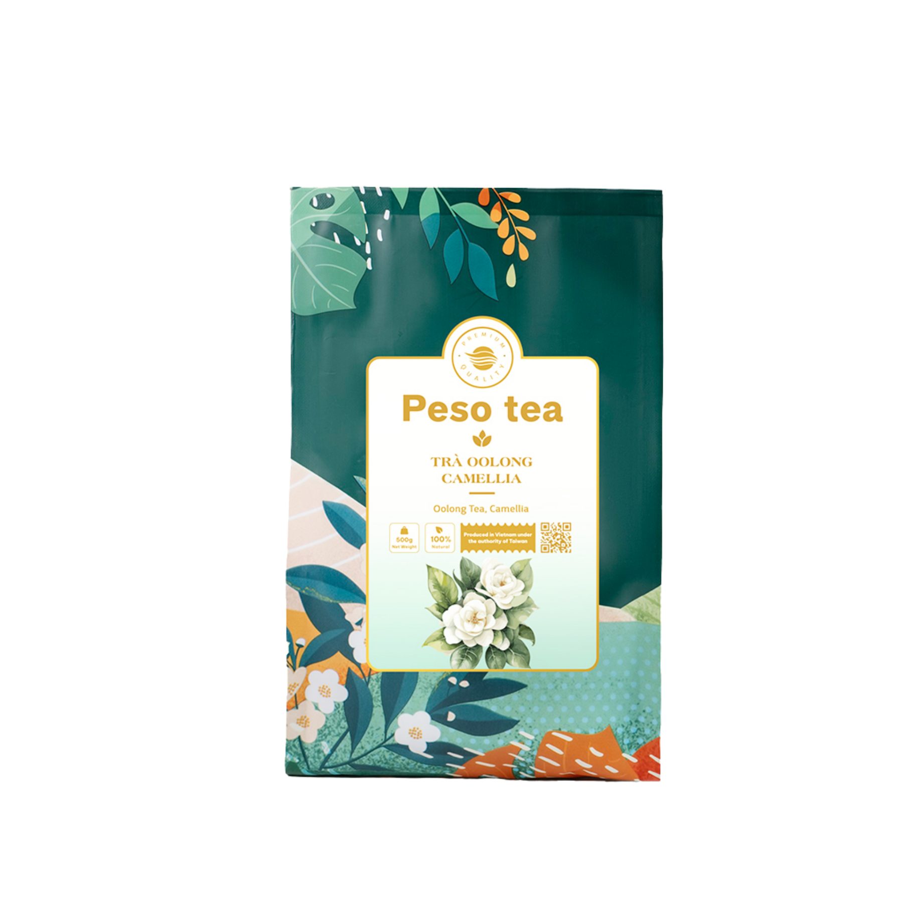 Trà PESO Oolong Mẫu Đơn (Camelia) Túi 500g