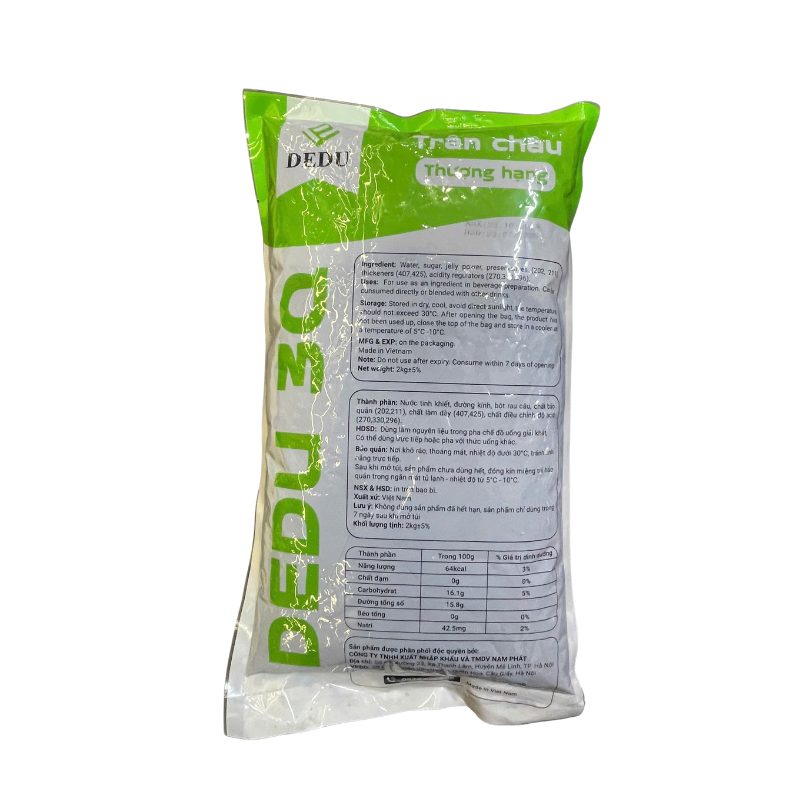 Trân Châu 3Q đen DEDU 2kg - Ảnh 2