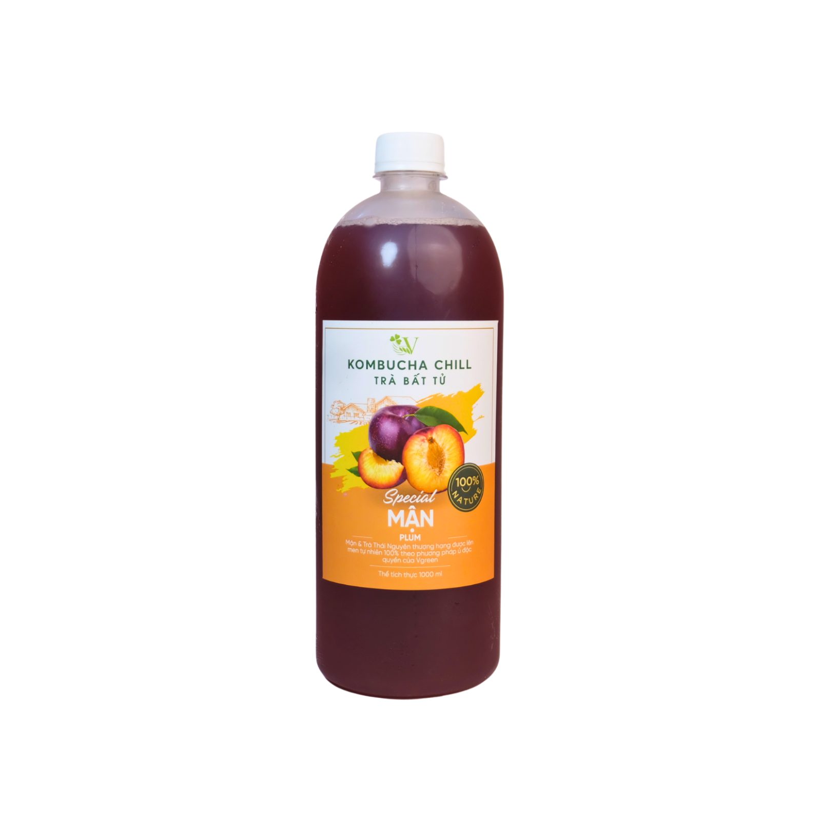 VKombucha chill Trà bất tử vị mận chai 1000ml