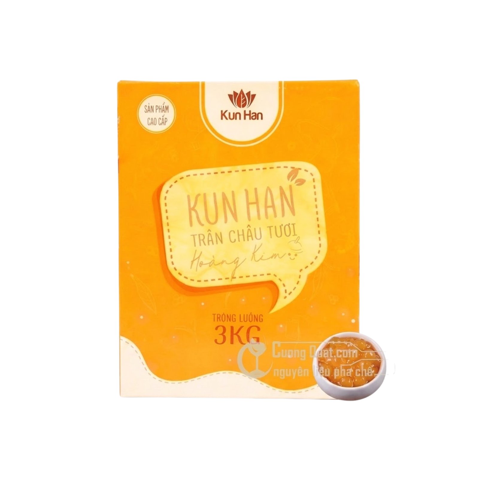 Trân châu tươi KunHan hoàng kim 3kg HUBA Mart