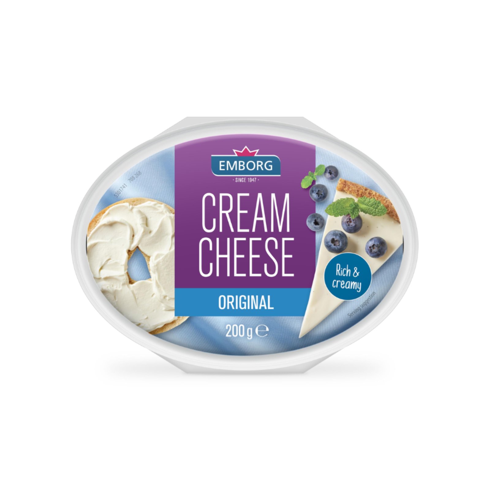 Kem Cream cheese Emborg 200g - nguyên liệu pha chế giá sỉ tại HUBA Mart Hà Nội