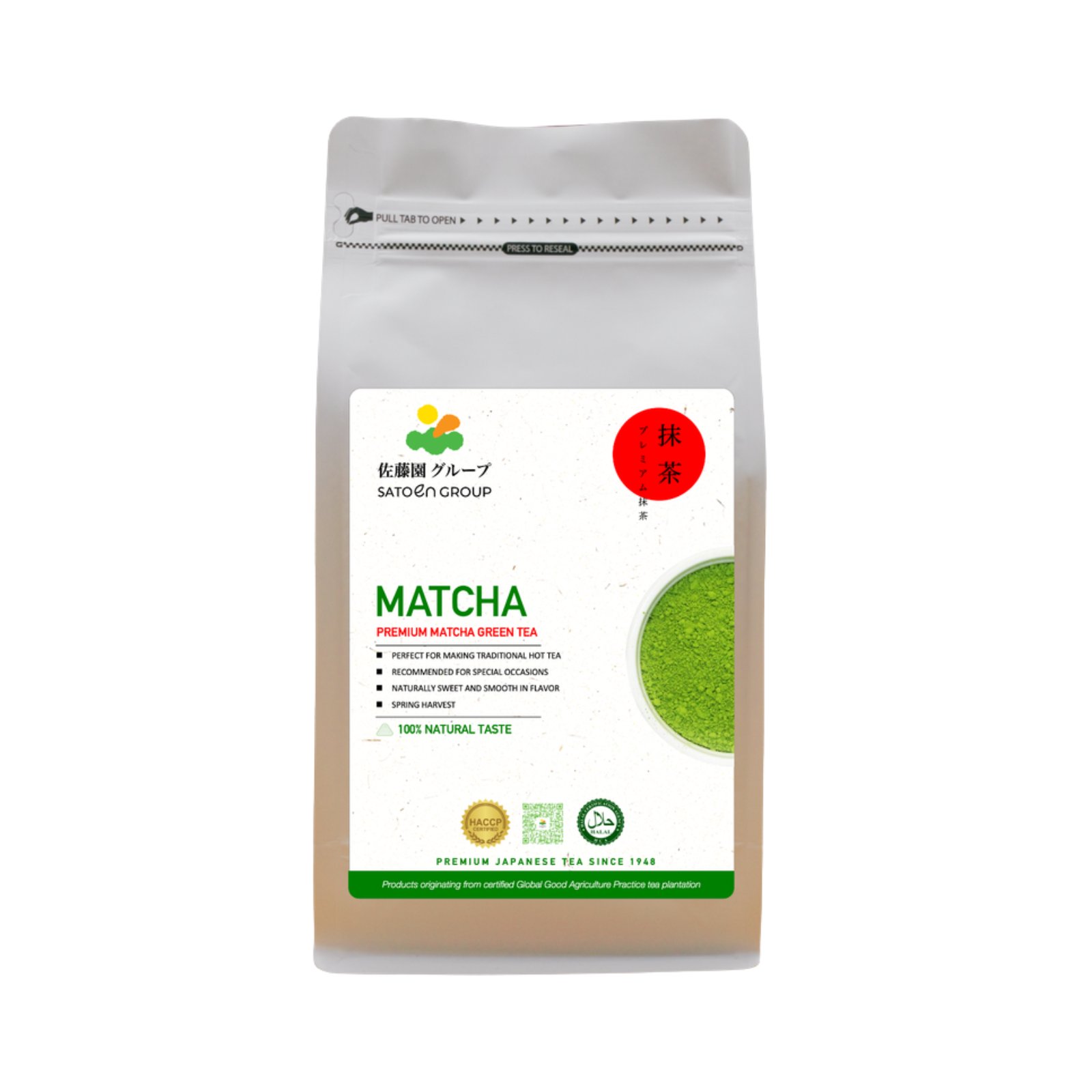 Bột trà xanh Matcha Premium Satoen 1kg - nguyên liệu pha chế giá sỉ tại HUBA Mart Hà Nội