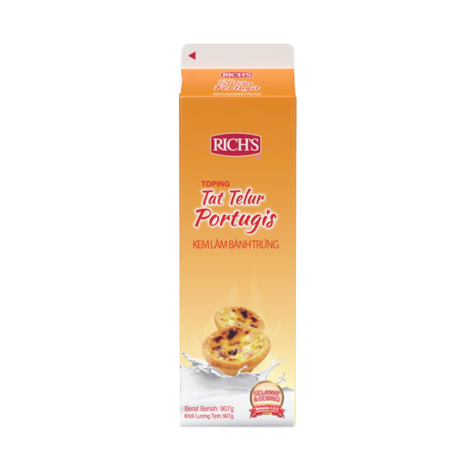 Kem làm bánh trứng Rich 1L - nguyên liệu pha chế giá sỉ tại HUBA Mart Hà Nội