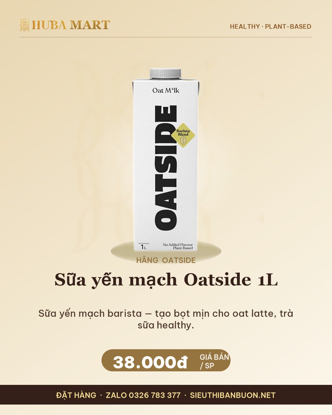 Thẻ Sữa yến mạch Oatside 1L — HUBA Mart