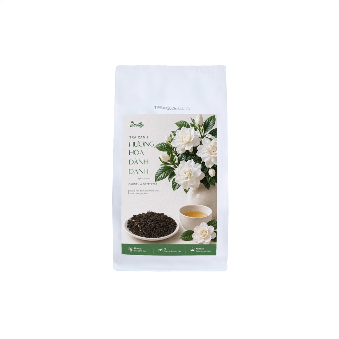 Trà Xanh Hoa Dành Dành Zestty – Gói 500gr — HUBA Mart