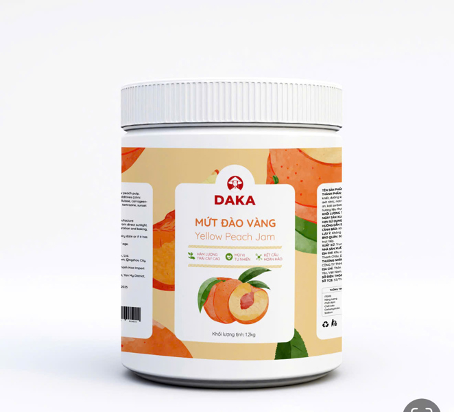 Mứt Đào Vàng Daka 1.2kg